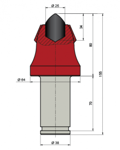 Blueprint Seitenansicht Dynapac DC30025