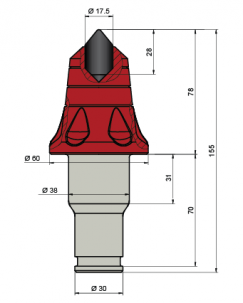 Blueprint Seitenansicht Dynapac DC30B17