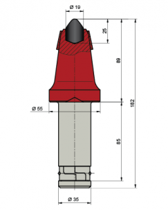 Blueprint Seitenansicht Dynapac DC35019