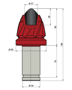 Blueprint Seitenansicht Dynapac DC38027