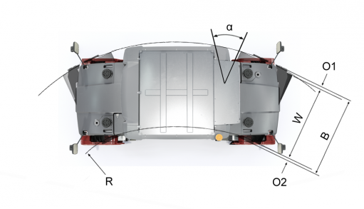 Blueprint top view Dynapac CX8