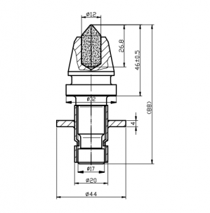 Blueprint side view Dynapac AC622