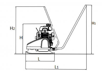 Blueprint side view Dynapac DFP5X
