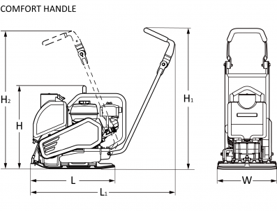 Blueprint side view Dynapac DFP9X