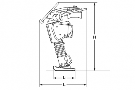 Blueprint side view Dynapac DR6X e