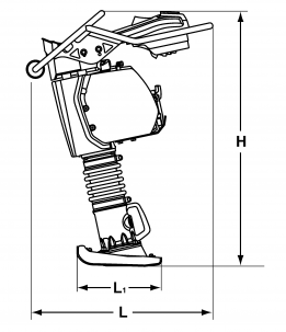 Blueprint side view Dynapac DR7X
