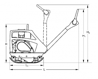 Blueprint side view Dynapac DRP15D