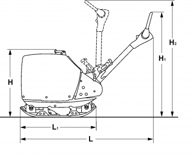 Blueprint side view Dynapac DRP60D