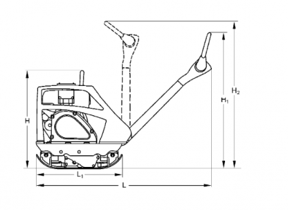 Blueprint side view Dynapac DRP20DX