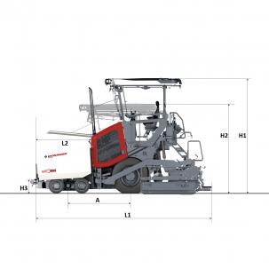 Blueprint side view Dynapac SD25 70W