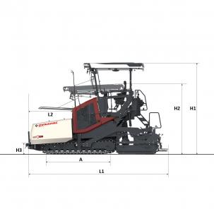 Blueprint side view Dynapac SD25 80C