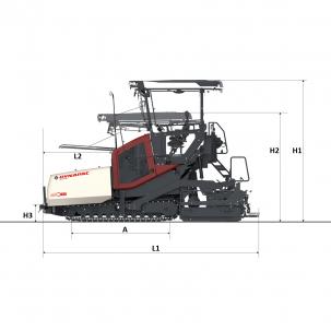 Blueprint side view Dynapac XD25 70C