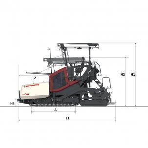 Blueprint side view Dynapac XD25 80C