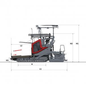 Blueprint side view Dynapac XD25 90C