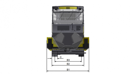 Blueprint top view Dynapac MF2500CM