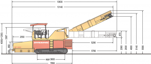 Blueprint side view MF300C