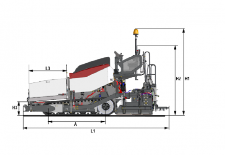 Blueprint side view Dynapac D25T 