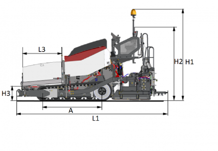Blueprint side view Dynapac D30T 