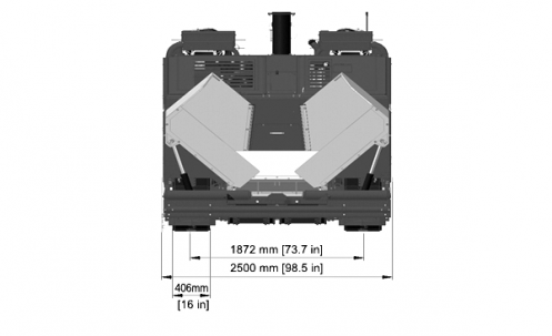 Blueprint top view Dynapac F800T
