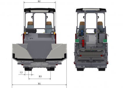 Blueprint top view Dynapac SD1800W e