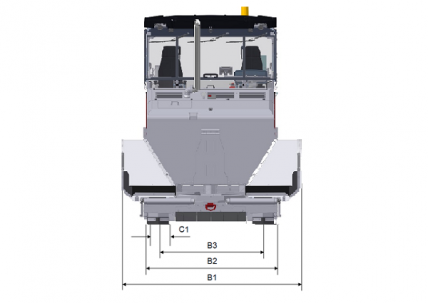 Blueprint top view Dynapac SD2500CS PROTAC
