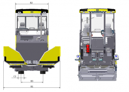 Blueprint top view Dynapac SD1800C