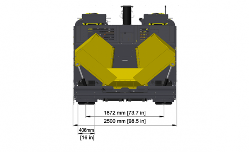Blueprint top view Dynapac F800T