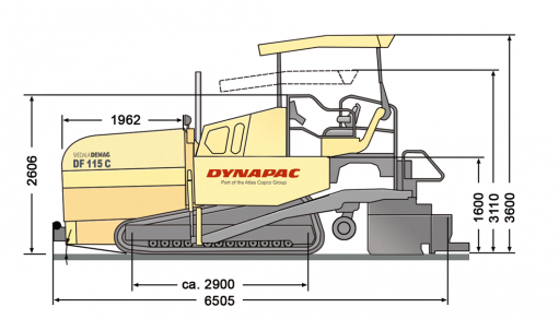 Blueprint side view DF115C