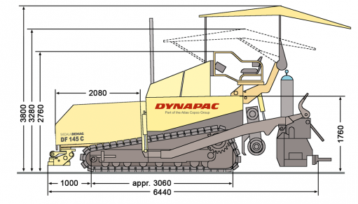 Blueprint side view DF145C