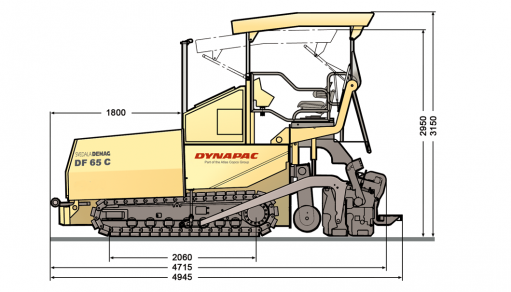 Blueprint side view DF65C