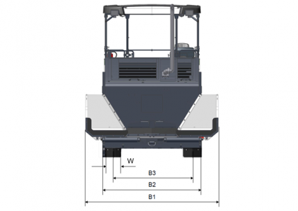 Blueprint top view Dynapac F2500W