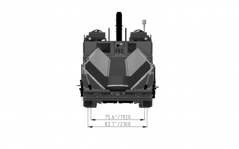 Blueprint top view Dynapac F800W