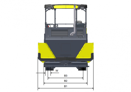 Blueprint top view Dynapac F2500W