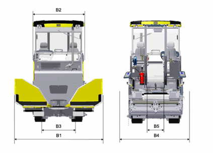 Blueprint top view Dynapac SD1800W