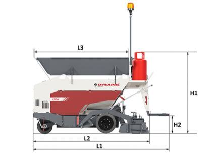 Blueprint side view Dynapac F80W