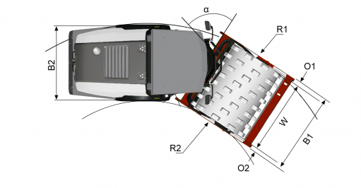 Blueprint top view Dynapac CA1300PD