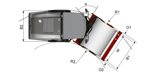 Blueprint top view Dynapac CA15D Rhino