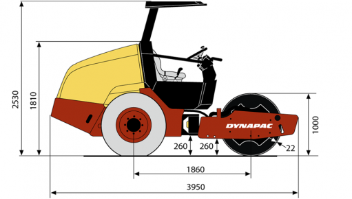 Blueprint side view CA144D