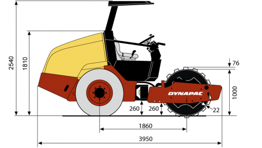 Blueprint side view CA144PD