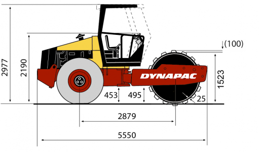 Blueprint side view CA250D