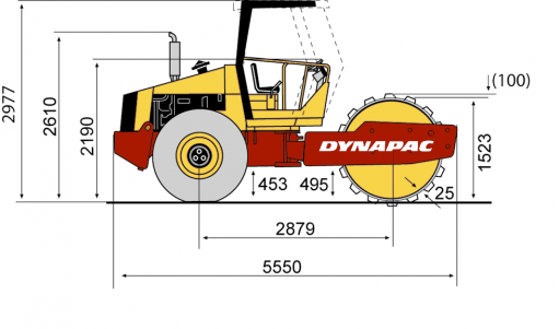 Blueprint side view CA250P