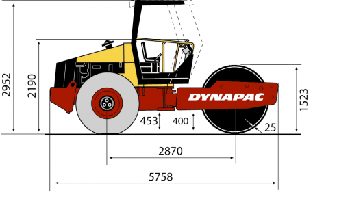 Blueprint side view CA260D