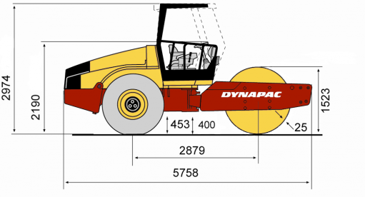 Blueprint side view CA262D