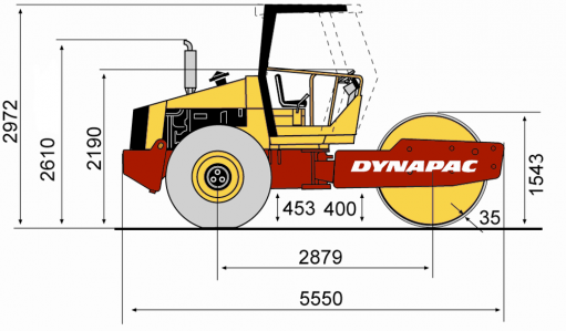 Blueprint side view CA300D