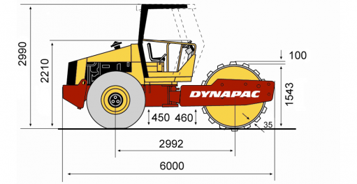 Blueprint side view CA500PD