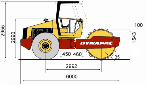 Blueprint side view CA512PD