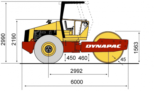 Blueprint side view CA600D