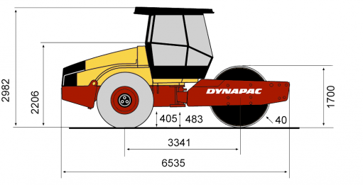 Blueprint side view CA702D