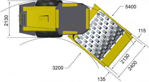 Blueprint top view Dynapac CA610PD