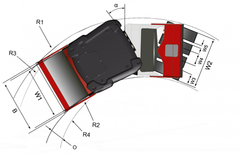 Blueprint top view Dynapac CC2300C